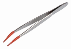 Picture of Forceps with silicone-coated tips, stainless steel