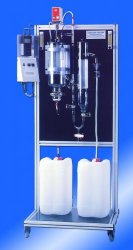 Picture of Laboratory purification plants to determine the biodegradability, according to DIN 38412