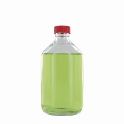 Picture of Narrow-mouth bottles, glass, clear, PTFE-lined screw caps