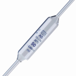 Picture of LLG-Volumetric pipettes, soda glass, class AS, 1 mark, blue graduated