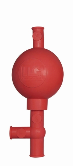 Picture of LLG-Safety pipette bulb, rubber, red