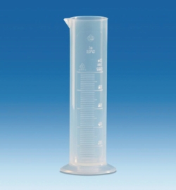 Picture of Graduated cylinders, PP, class B, low form, raised scale