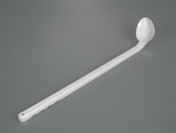 Picture of Disposable spoons, curved, long handle, PS, white