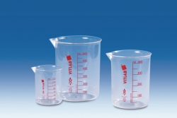 Picture of Griffin beakers PMP, with printed red scale