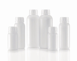 Picture of Round Bottles without closure, series 321 &quot;VarioPack Dual&quot; with PA barrier layer, white