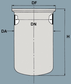 Picture of Flat ground flange reaction vessels, unjacketed