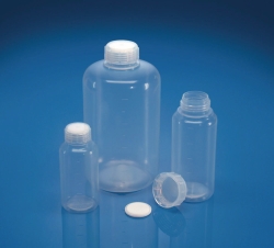 Изображение Wide-mouth bottles with cap, graduated, PFA