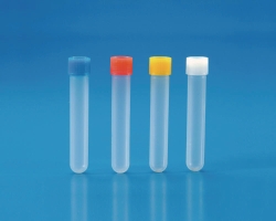 Picture of Disposable Test Tubes with screw caps, PP/PE