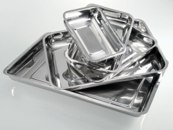 Picture of Trays, stainless steel, low form