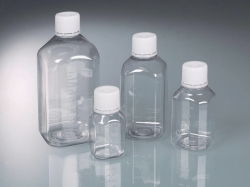 Picture of Laboratory bottle with tamper-proof closure, PET sterile