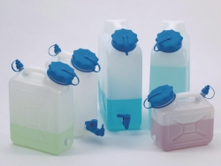 Afbeelding Wide-necked jerrycans, HDPE, with threaded connector