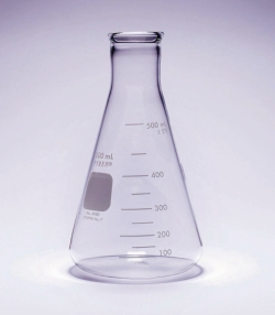 Picture of Erlenmeyer flasks, PYREX<sup>&reg;</sup>, narrow neck, reinforced rim