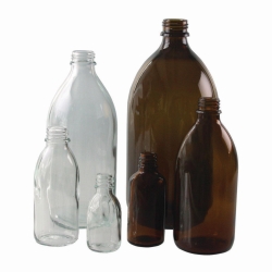 Picture of Dropping bottles, soda-lime glass, brown