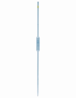 Picture of Volumetric Pipettes Volac FORTUNA<sup>&reg;</sup>, soda lime glass, class AS, 2 marks, blue graduation