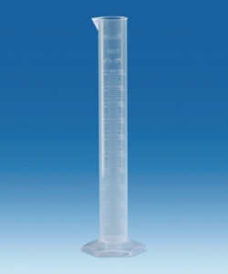 Picture of Measuring cylinders, PP, tall form, class B, moulded graduations