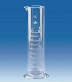 Picture of Measuring cylinders, SAN, low form, class B, moulded graduations