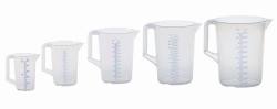 Picture of Measuring jugs with closed handle, PP, with two scales