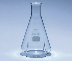 Picture of Baffled flasks, Pyrex<sup>&reg;</sup>borosilicate glass