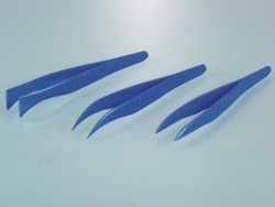 Picture of Disposable tweezers, PS, blue