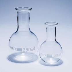 Picture of Boiling flasks, flat bottom, narrow neck, Pyrex<sup>&reg;</sup>