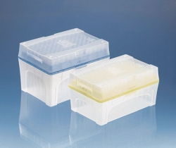 Picture of Pipette tips, racked in Tip-Box, sterile, Bio-Cert<sup>&reg;</sup>